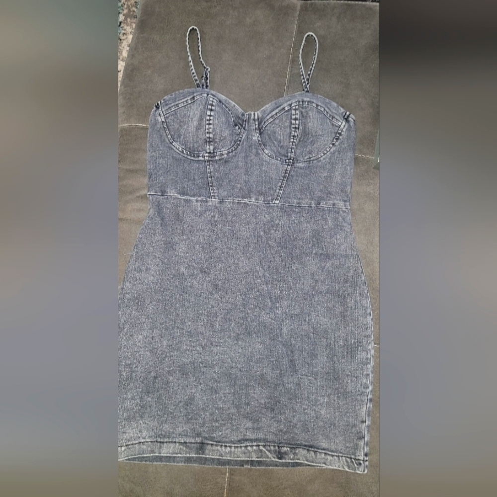 Windsor Dark Denim mini dress L